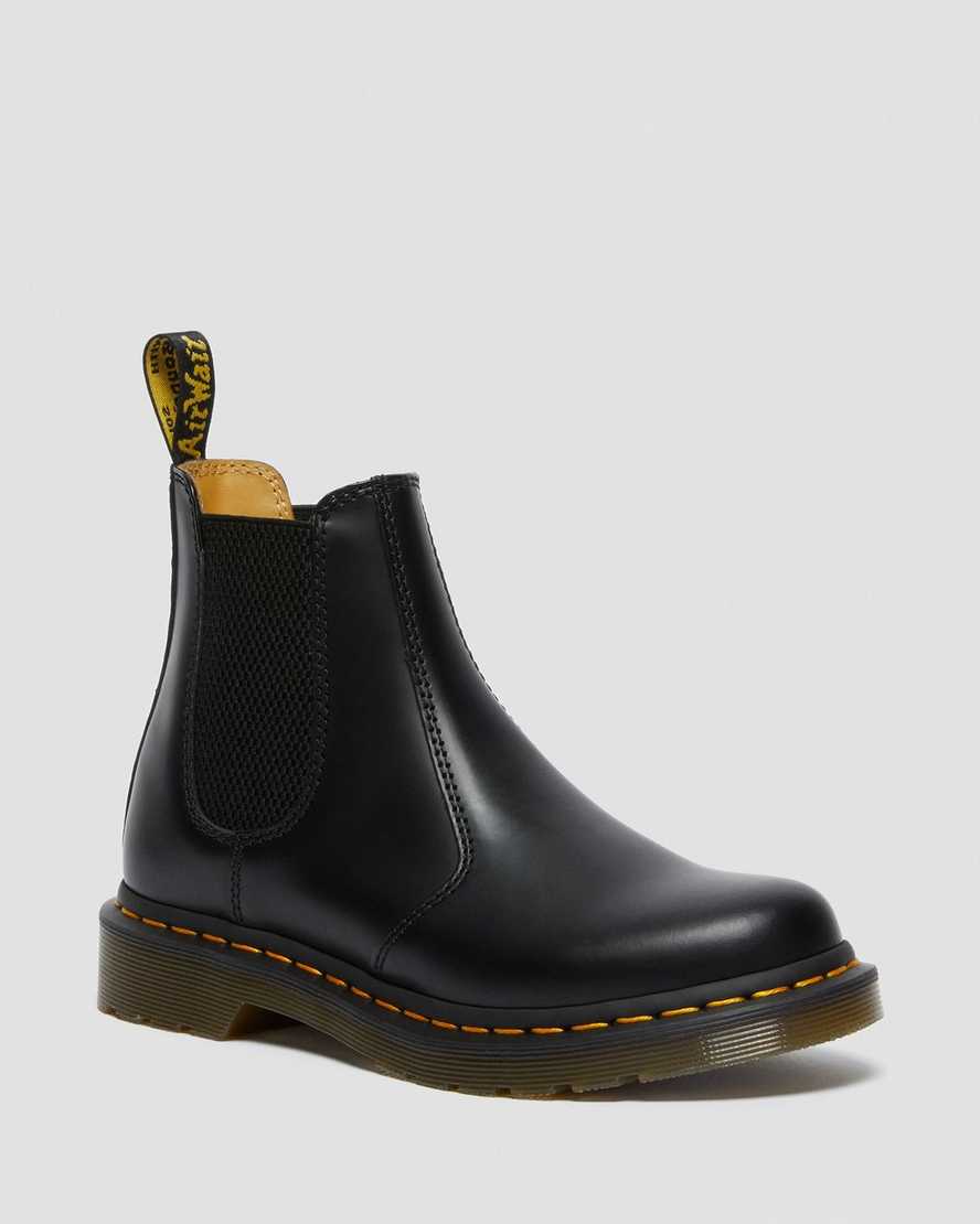 Dr. Martens 2976 Smooth Nahka Naisten Chelsea Nilkkurit - Mustat Nilkkurit [435-RFAVPQ]